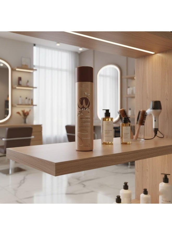 فلوراكتيف علاج فرد الشعر بتقنية النانو بروتين من فلوراكتيف - خالٍ من الفورمالديهايد - 1 لتر، تركيبة نانو بلاستيا ممتازة، يقلل اللمعان والحجم - تغذية داخلية للشعر - Image 5